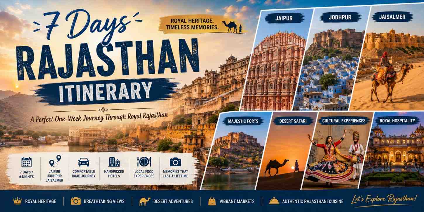 7 Days Rajasthan Itinerary (2026): The Perfect One-Week Rajasthan Trip Guide